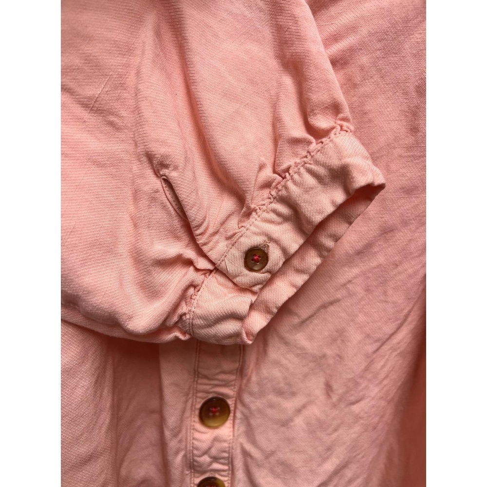 MAEVE Anthropologie Womens US 4 Peach Pink Blouse Square Neck Button Front - Picture 4 of 7
